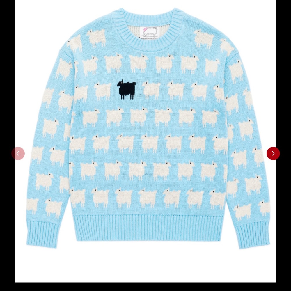Princess Diana Warm and wonderful blue wool sheep sweater XS